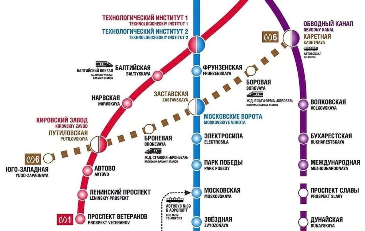 Карта метро спб с коричневой веткой